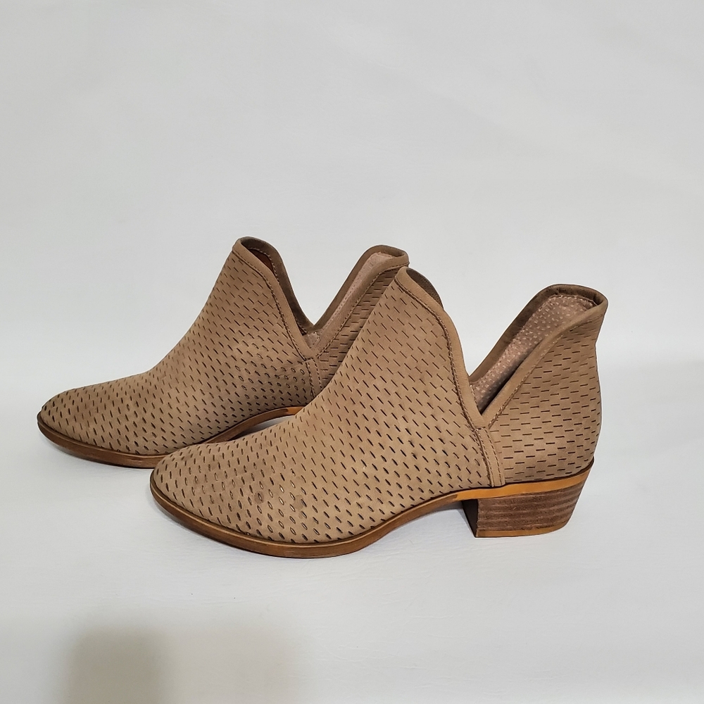 Lucky Brand Brown Perforated Ankle Booties - Picture 2 of 8